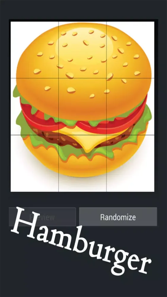 Ảnh chụp màn hình của Fast Food Sliding Puzzle Game