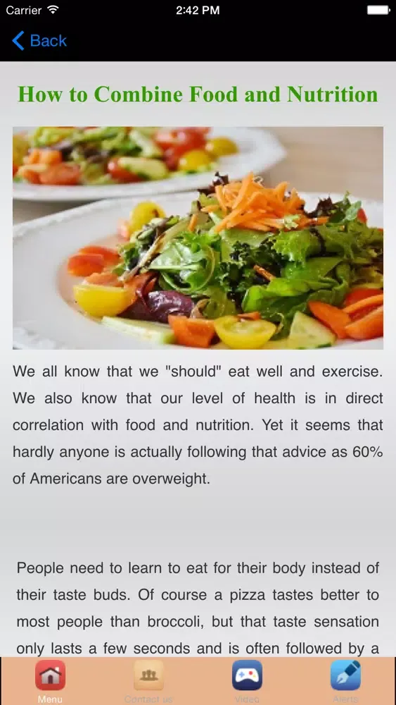Healthy Food & Nutrition For Body Screenshots