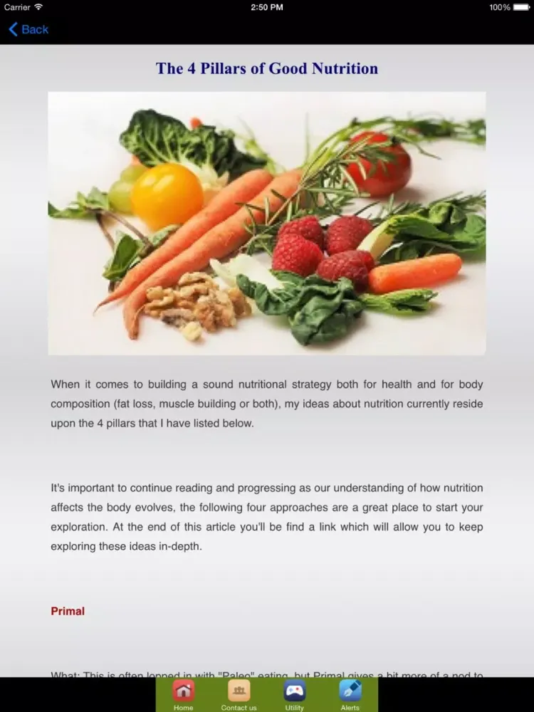 Capturas de pantalla de Good Nutrition - Healthy Eating Guidelines iPad 