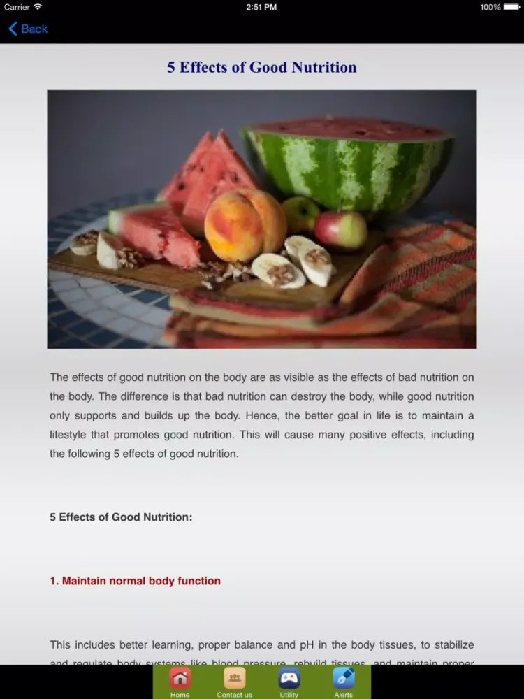 Capturas de pantalla de Good Nutrition - Healthy Eating Guidelines iPad 
