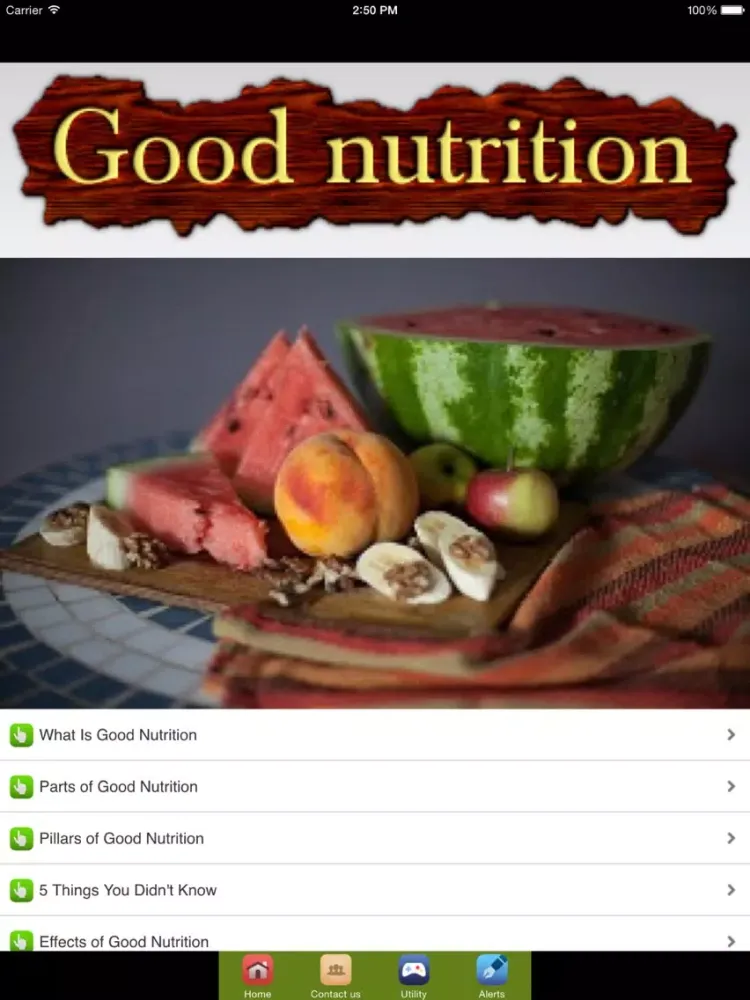 Capturas de pantalla de Good Nutrition - Healthy Eating Guidelines iPad 