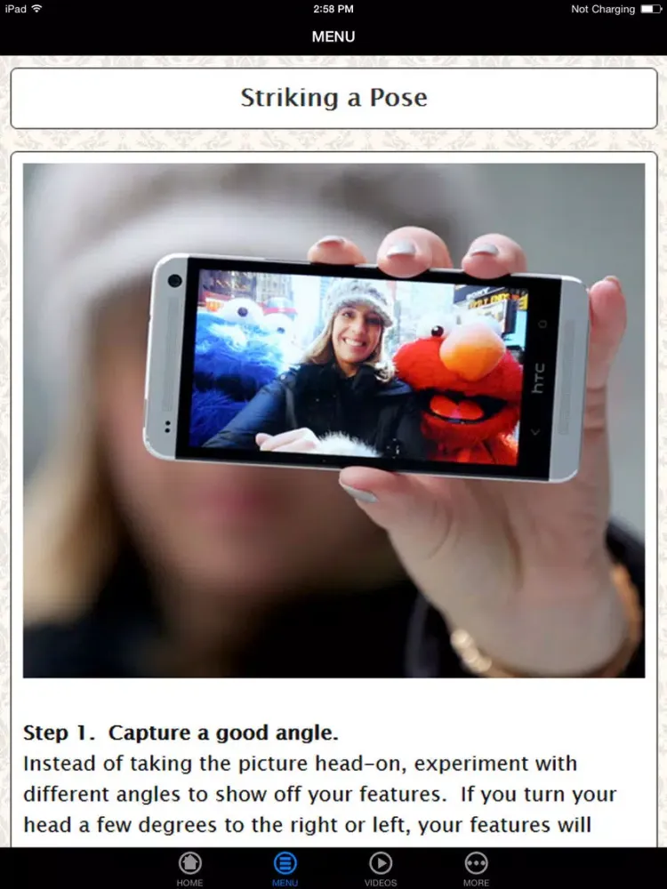 How To Take Good Selfies That Rocks - Easy Guide & Tips To Learn To Be Best Photogenic. iPad  Screenshots
