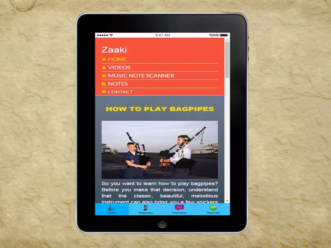How to Play Bagpipes PRO iPad  Screenshots