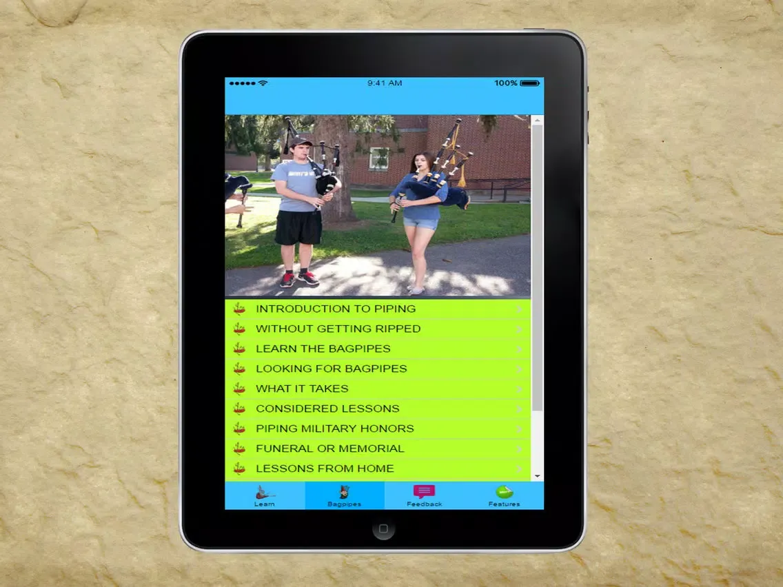 How to Play Bagpipes PRO iPad  Screenshots