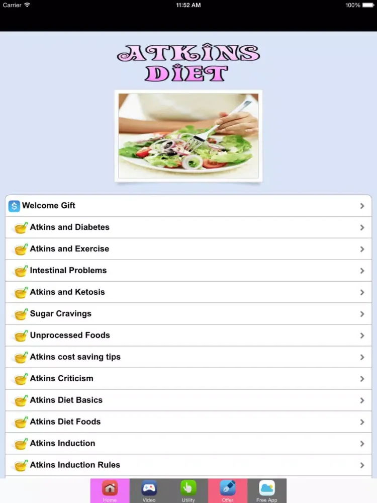 Atkins Diet Guide For Weight Loss iPad  Screenshots