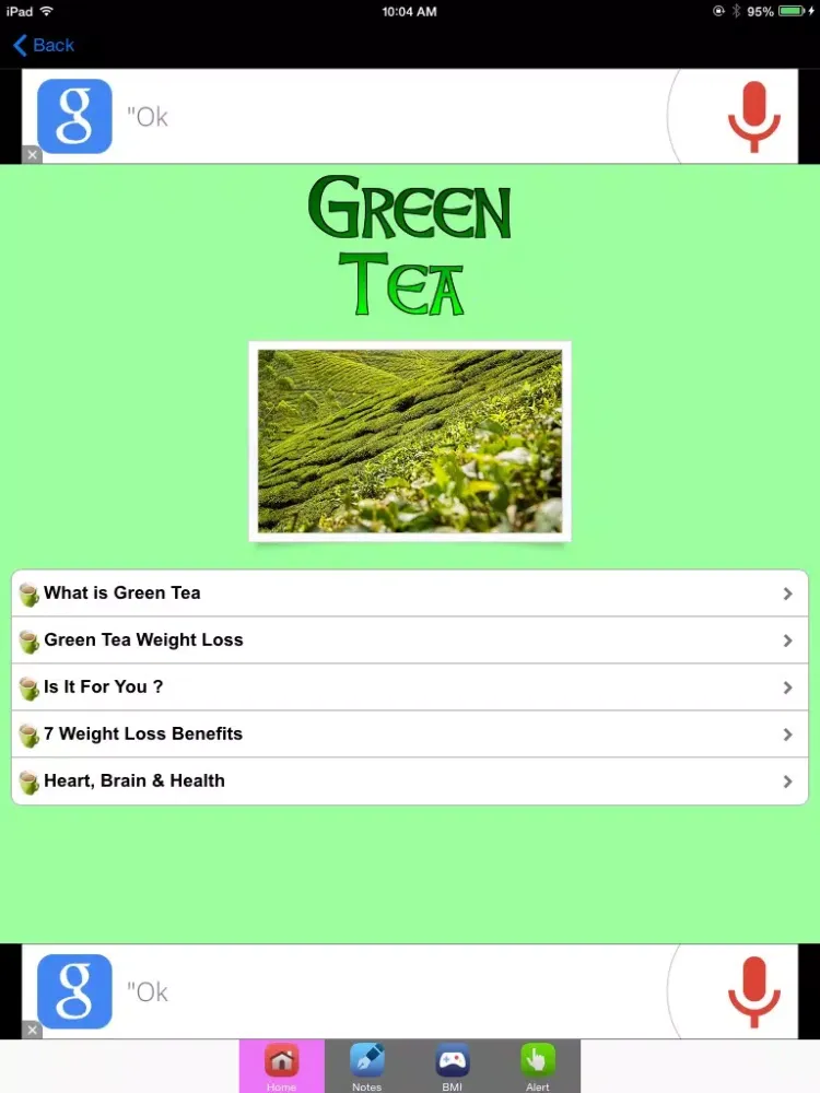 Screenshot di Benefits Of Green Tea - Health Benefits And Weight Loss iPad 