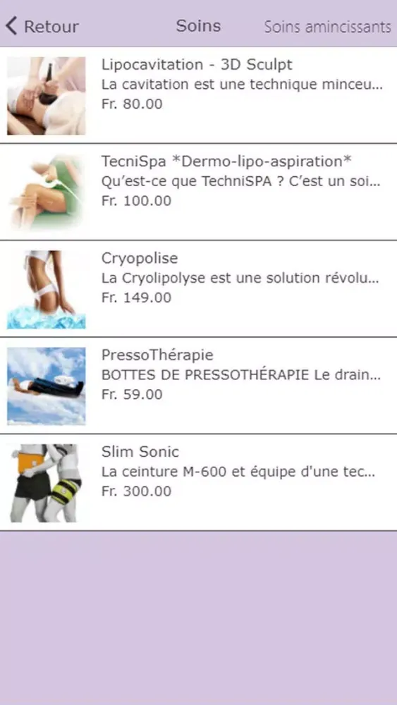 Capturas de tela do Institut Tropic Montreux