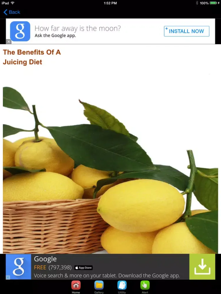 Tangkapan layar Juicing Recipes And Juice Cleanse iPad 
