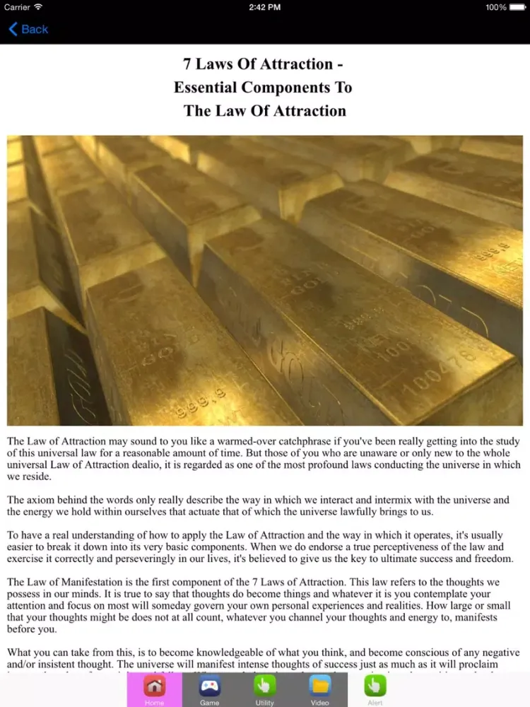Law Of Attraction #Wealth,Love & Benefits iPad  Screenshots