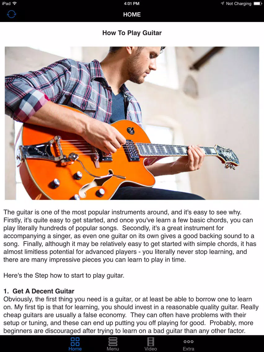 Learn Easy Guitar Lesson - Best Guitar Fundamental Guide & Tips For Beginners iPad 应用截图
