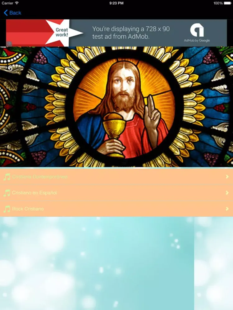 Ảnh chụp màn hình của Radios de Musica Cristianas Gratis - Las Mejores Emisoras iPad 