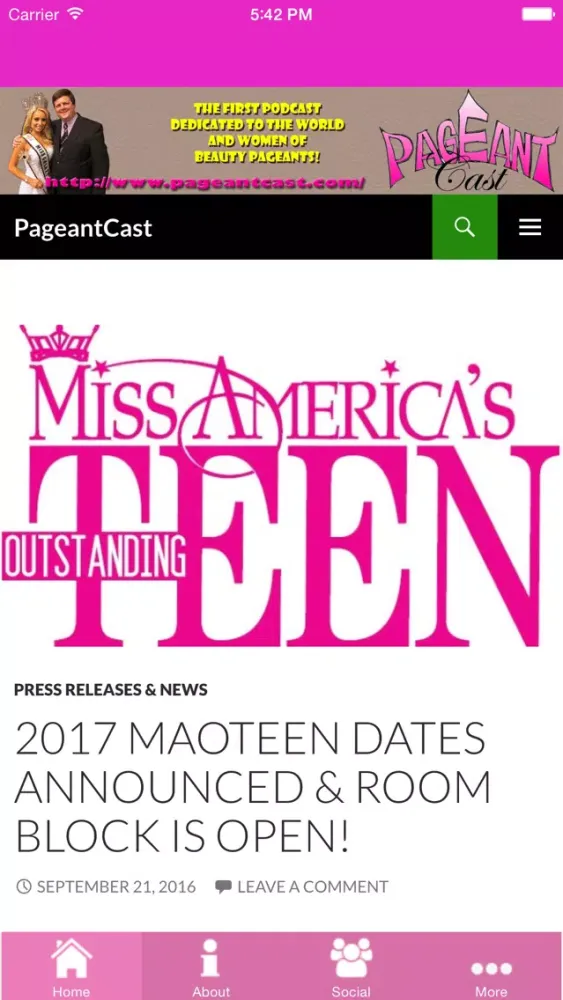 PageantCast سکرین شاٹس
