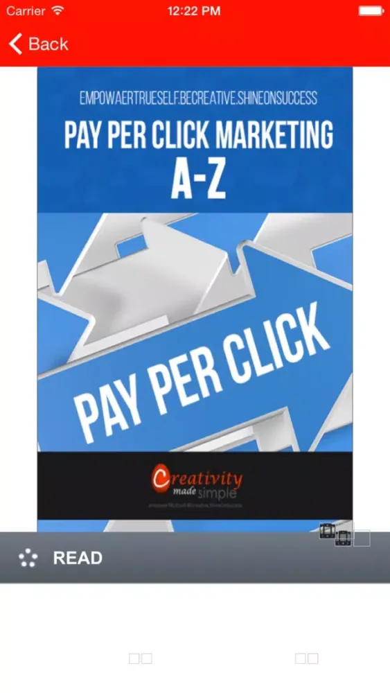 Capturas de tela do Pay Per Click Marketing A to Z ebook