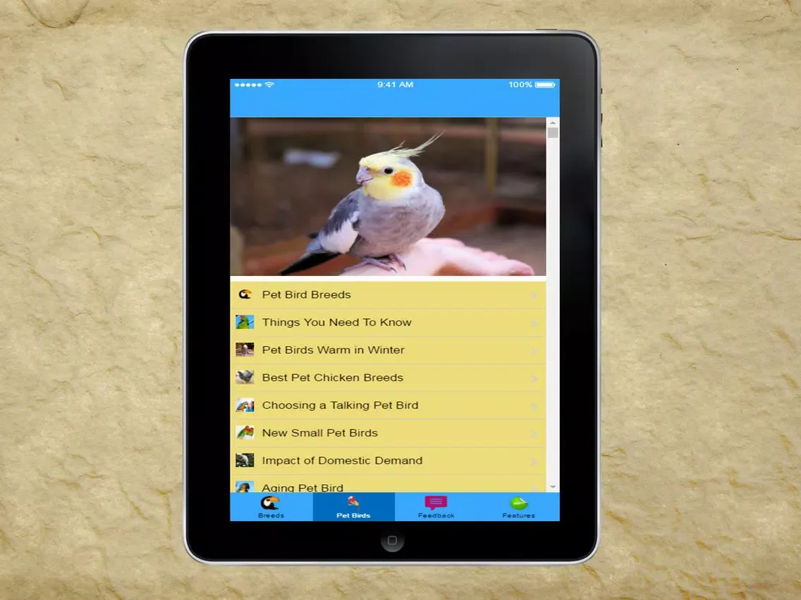 Pet Bird & Breeds - Foreign Birds iPad  スクリーンショット