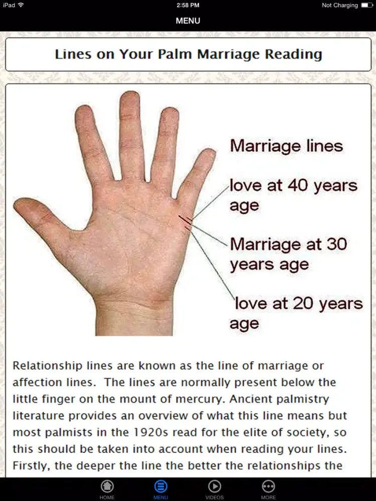 Zrzuty ekranu A+ Palmistry 101 - How To Read Palms For Beginners (Reveal Your Future) iPad 