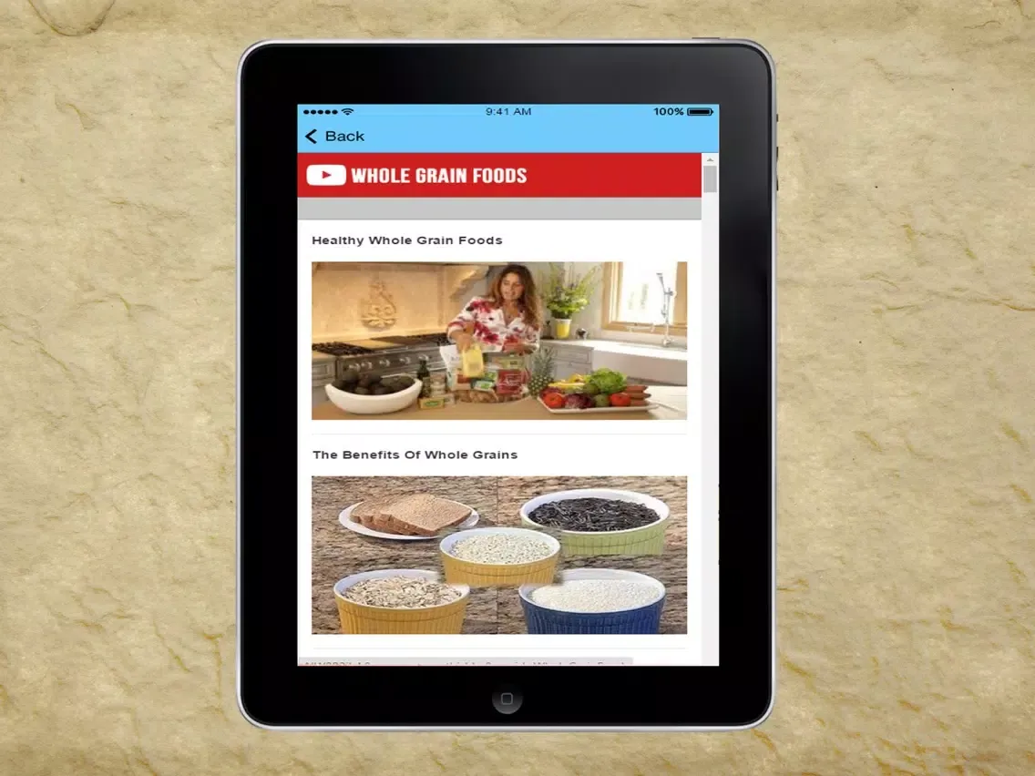 Capturas de pantalla de Benefits of Whole Grain Foods iPad 
