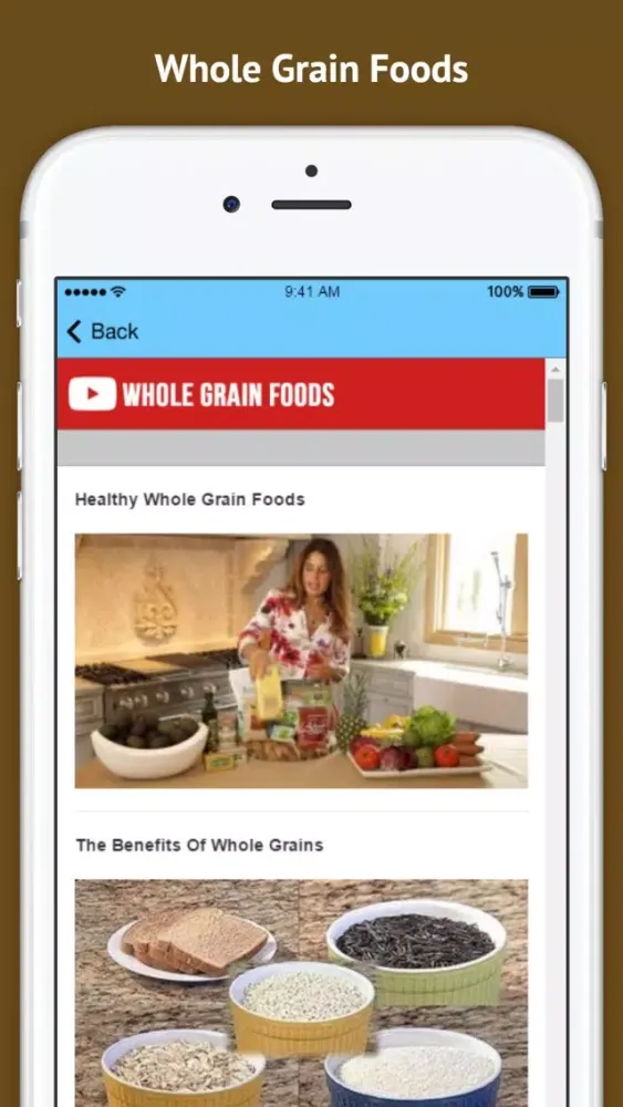 Capturas de pantalla de Benefits of Whole Grain Foods