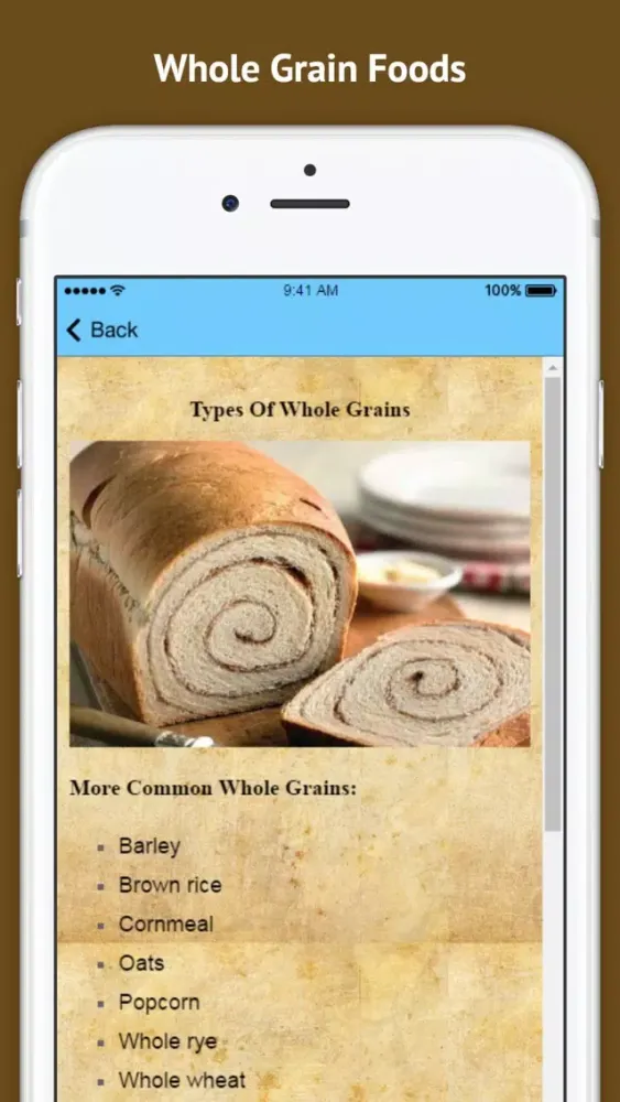 Capturas de pantalla de Benefits of Whole Grain Foods