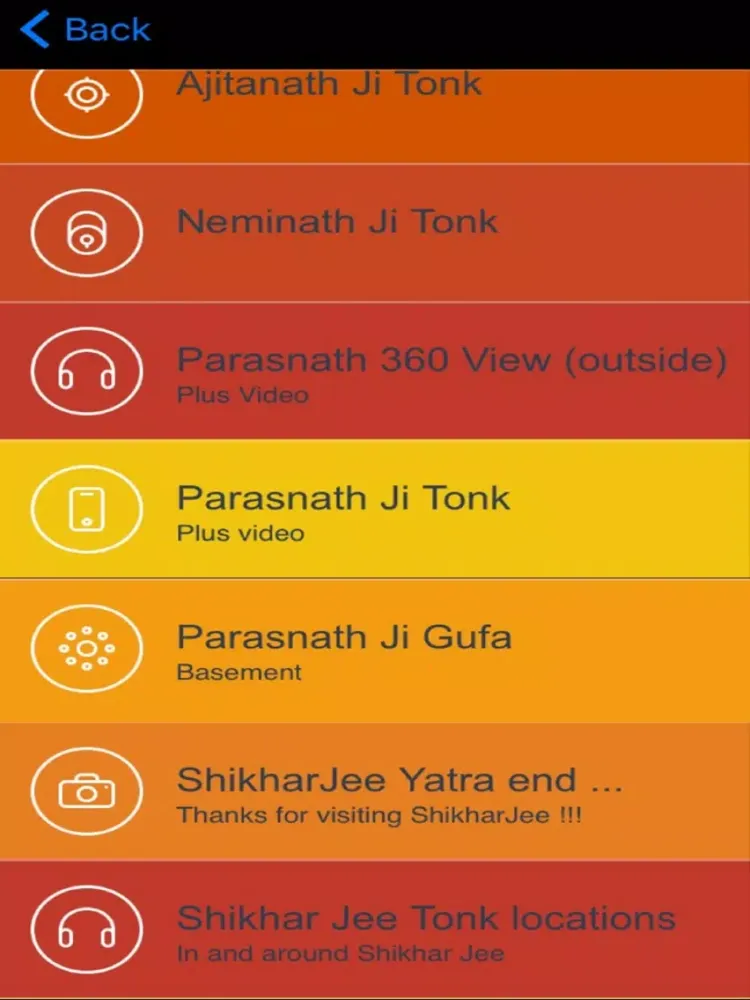 Tangkapan skrin Sammed Shikhar Jee Yatra iPad 