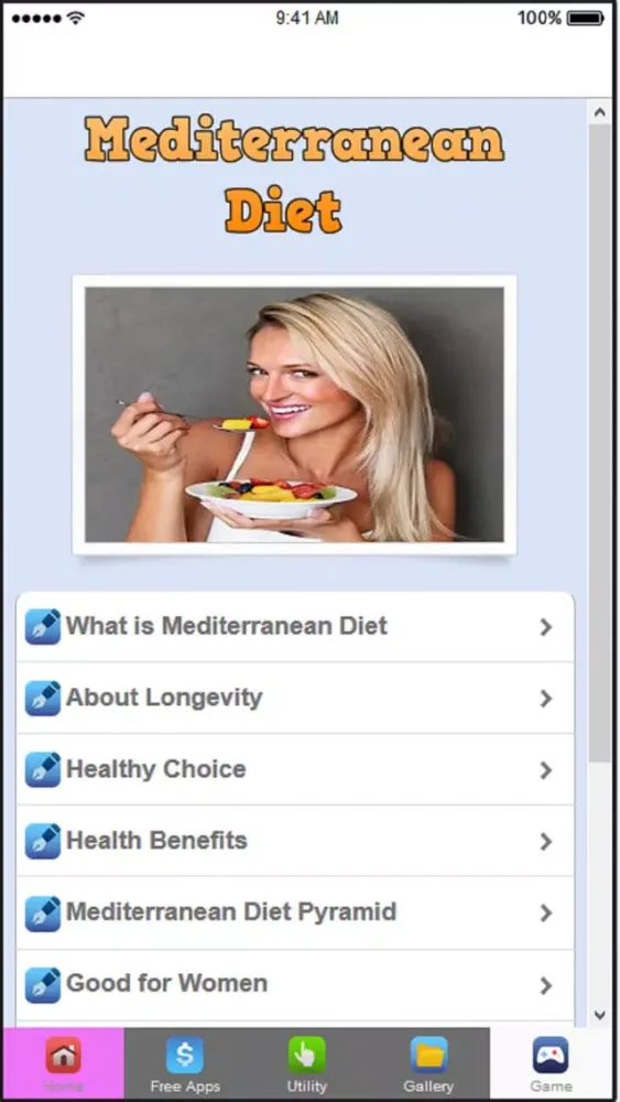 ภาพหน้าจอของ Mediterranean Diet Plans & Mediterranean Recipes