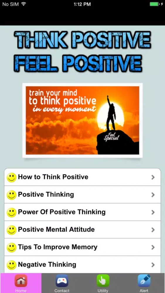 Tangkapan layar Think Positive Feel Positive