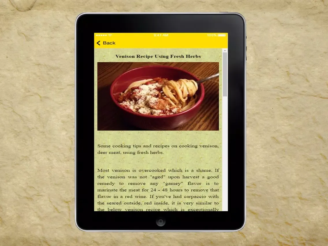 Venison Recipes - Hunters Love This Delicious Recipe iPad  Screenshots