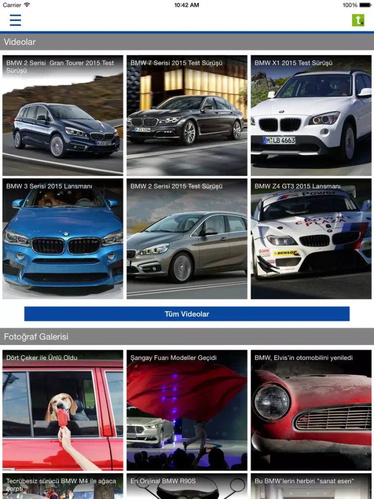 Tasit.com BMW Haber, Video, Galeri, İlanlar iPad  スクリーンショット
