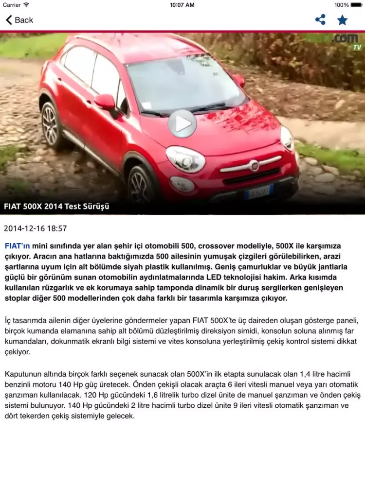 Capturas de tela do Fiat Haber, Video, Galeri, İlanlar by tasit.com iPad 