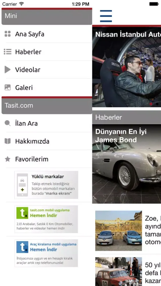 Tasit.com Mini Haber, Video, Galeri, İlanlar سکرین شاٹس
