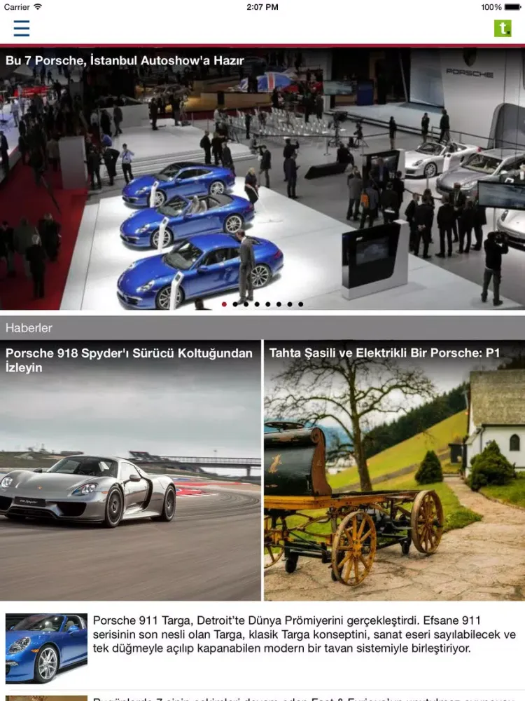 Capturas de pantalla de Tasit.com Porsche Haber, Video, Galeri, İlanlar iPad 