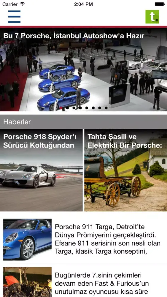 Capturas de pantalla de Tasit.com Porsche Haber, Video, Galeri, İlanlar