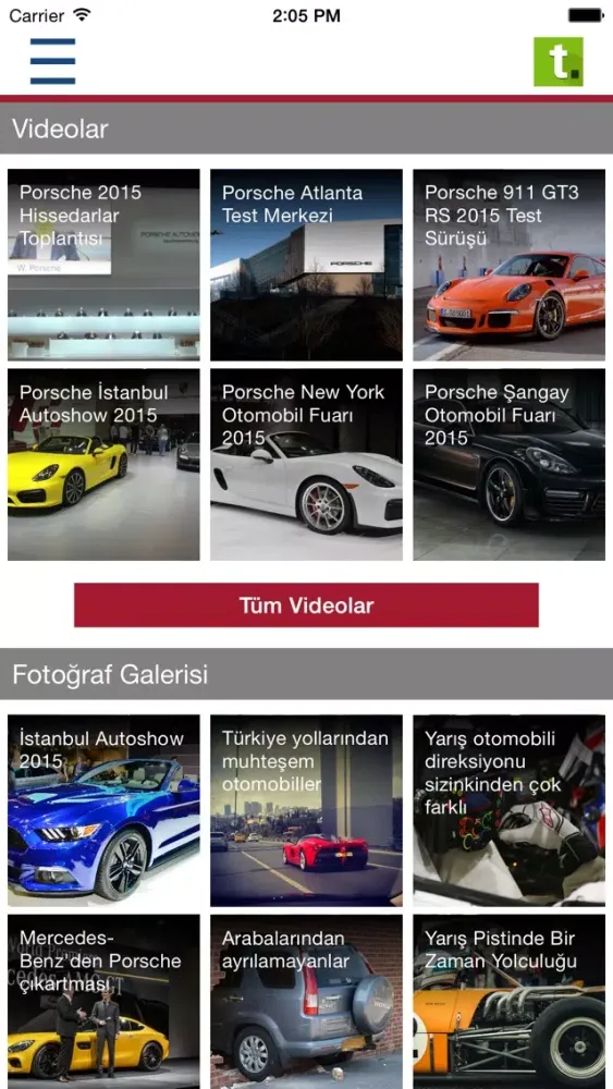 Capturas de pantalla de Tasit.com Porsche Haber, Video, Galeri, İlanlar