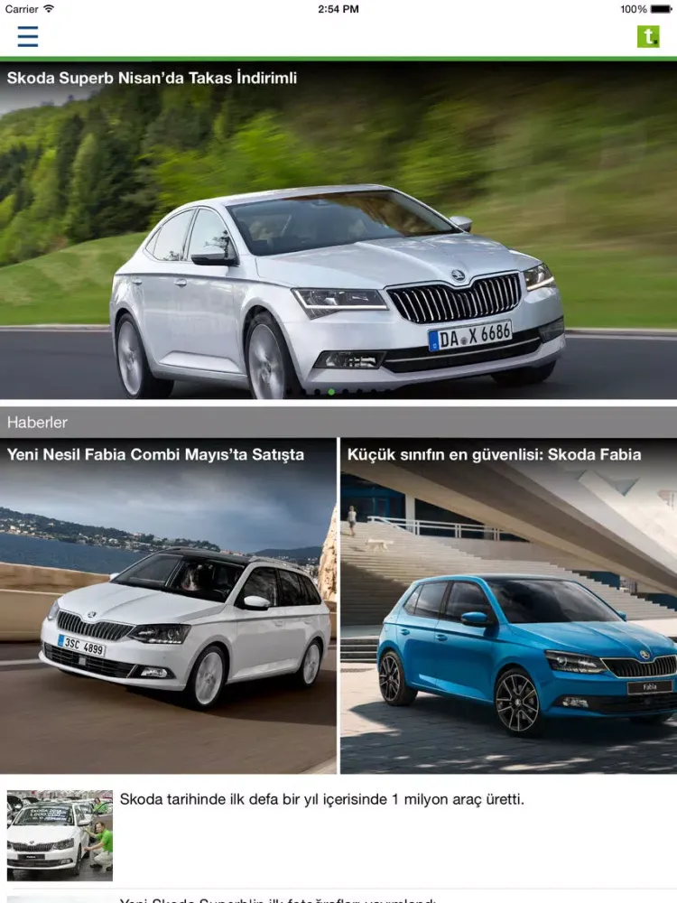 Tasit.com Skoda Haber, Video, Galeri, İlanlar iPad  স্ক্রিনশট