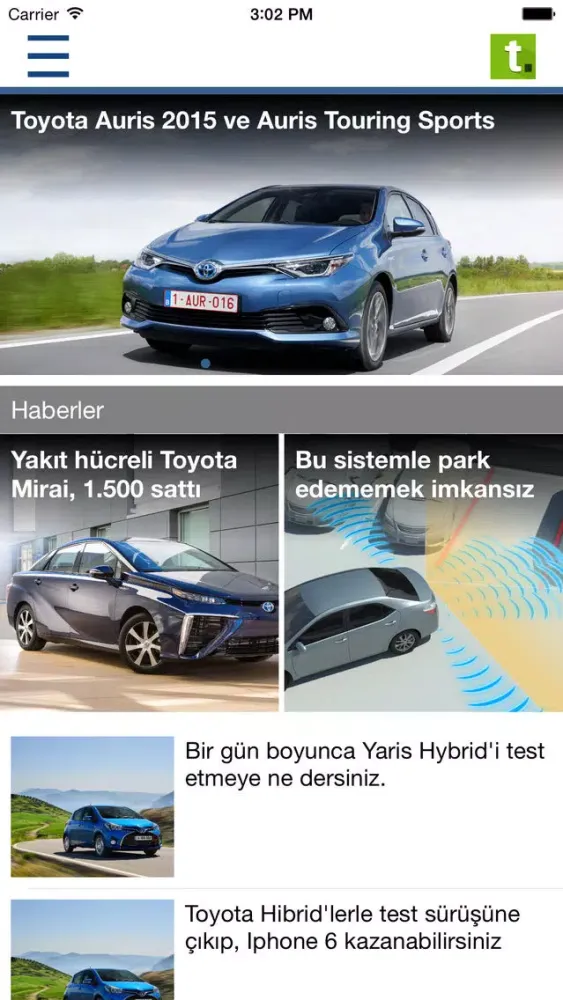Captures d'écran de Tasit.com Toyota Haber, Video, Galeri, İlanlar