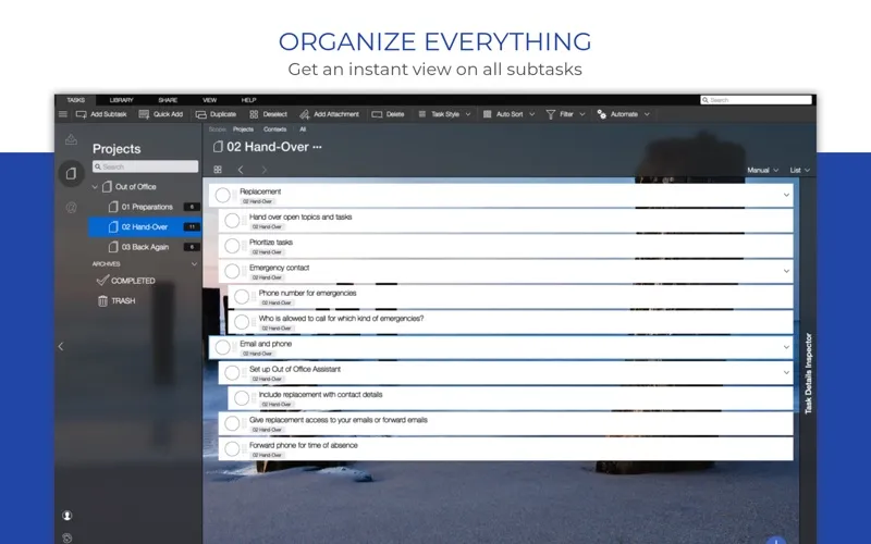 Captures d'écran de Organize:Pro - Project Manager
