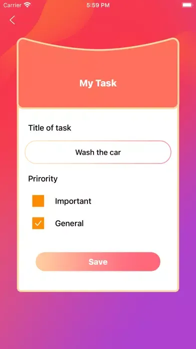 Ảnh chụp màn hình của Task Important & General