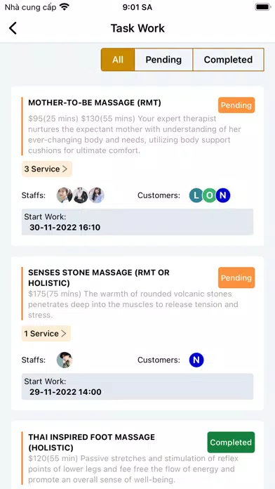 Tangkapan layar Task Leader Manager