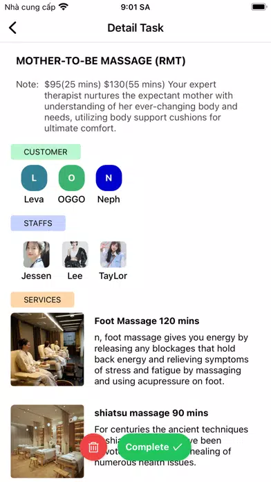 Tangkapan layar Task Leader Manager