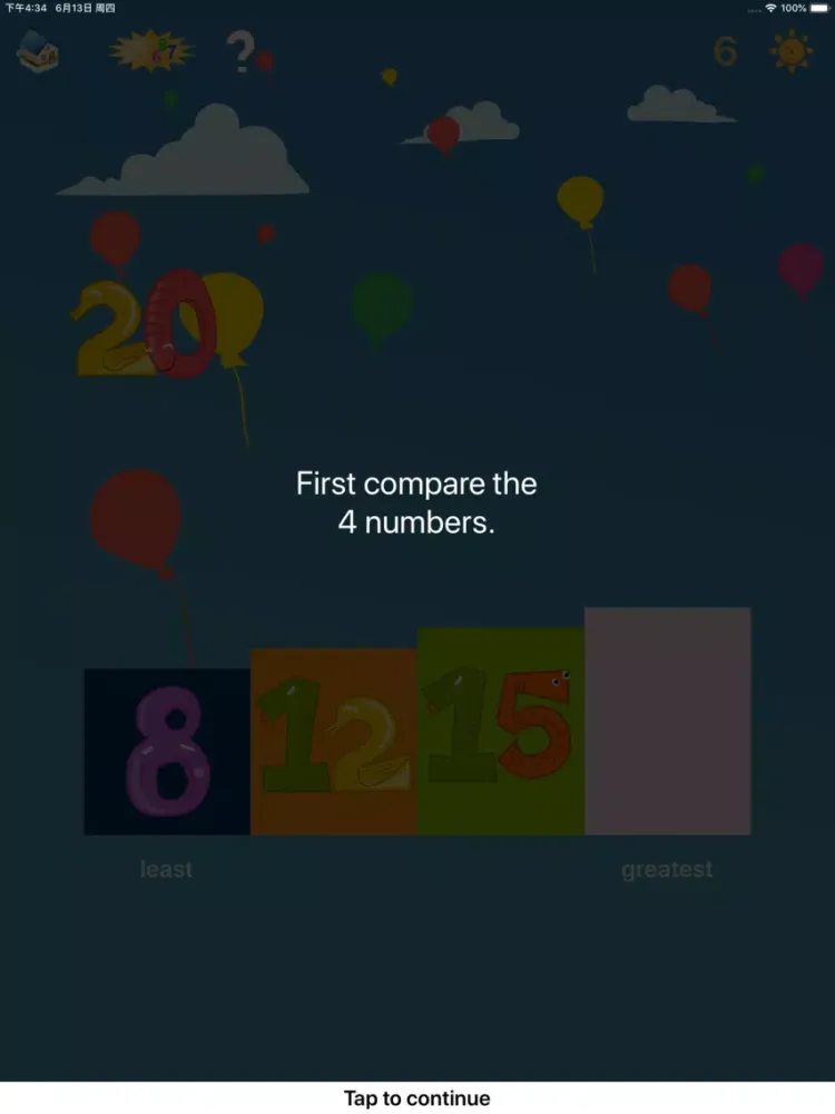 Capturas de tela do Baby First Num Sequencing APP iPad 
