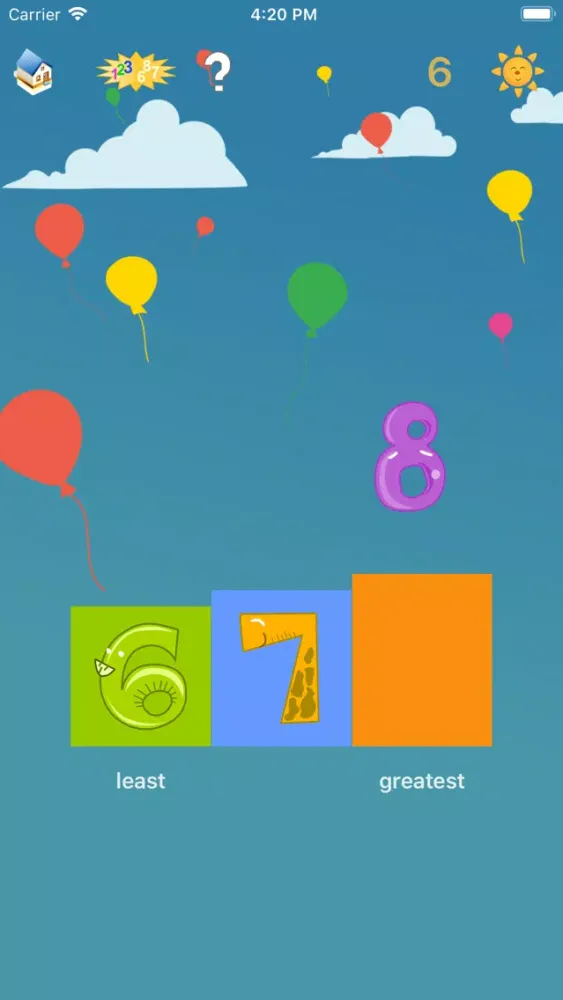 Capturas de tela do Baby First Num Sequencing APP