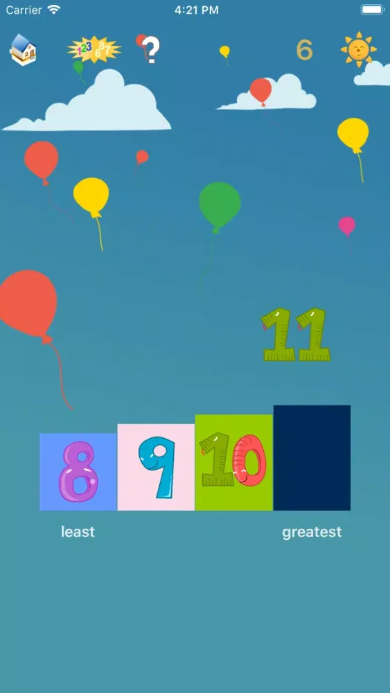 Capturas de tela do Baby First Num Sequencing APP