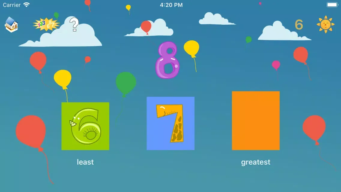 Capturas de tela do Baby First Num Sequencing APP