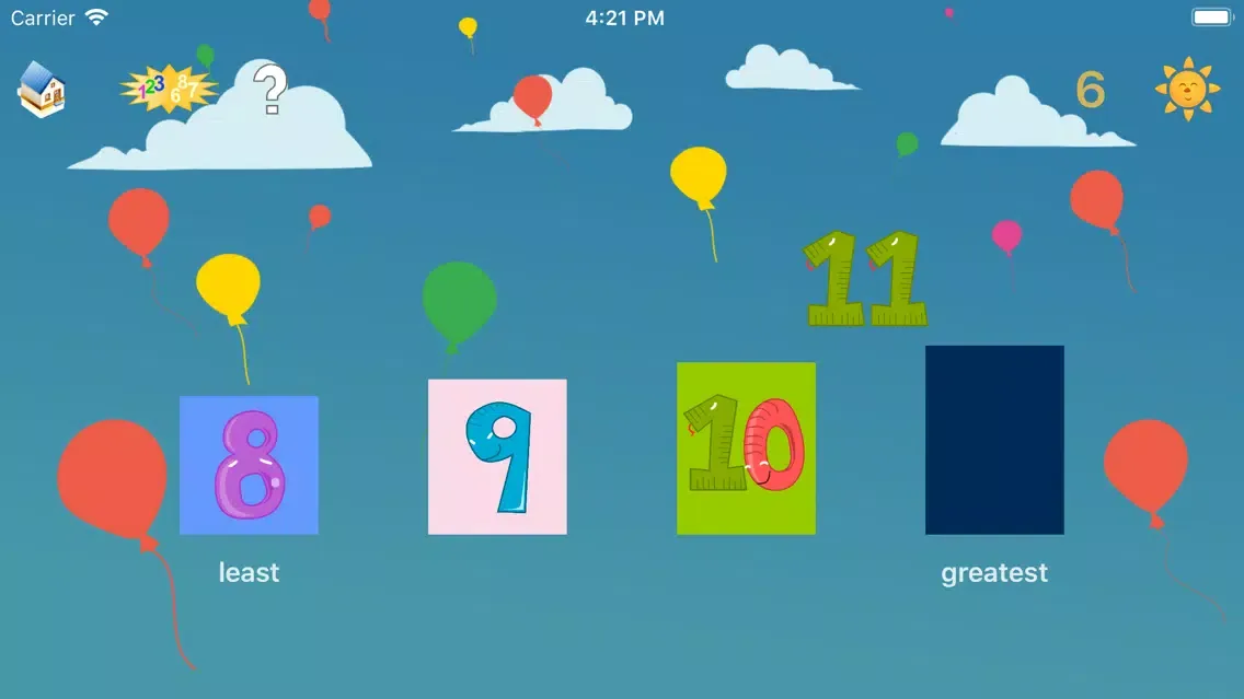 Capturas de tela do Baby First Num Sequencing APP