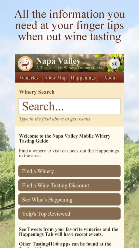 Tasting411® - Napa Valley Screenshots