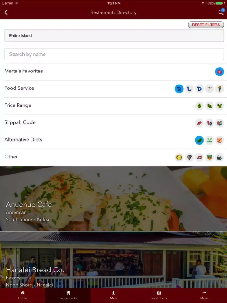 Tasting Kauai Restaurant Guide iPad  स्क्रीनशॉट