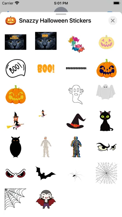 Tangkapan skrin Snazzy Halloween Stickers