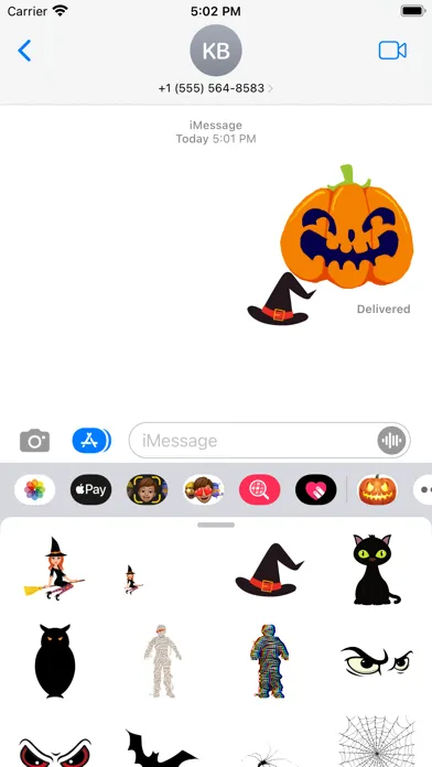 Tangkapan skrin Snazzy Halloween Stickers