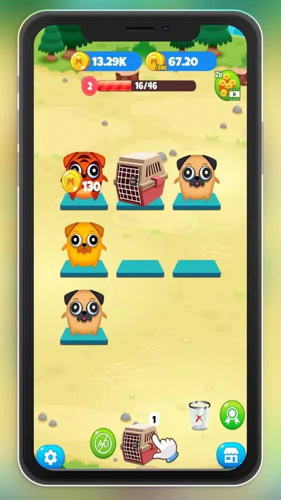 Capturas de tela do Merge Dogs : Idle Game
