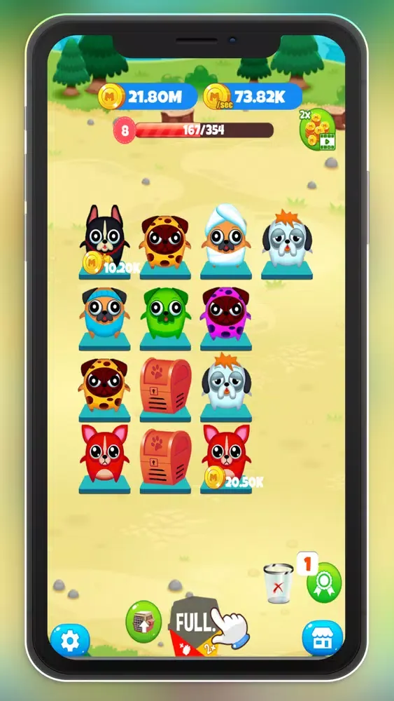 Capturas de tela do Merge Dogs : Idle Game