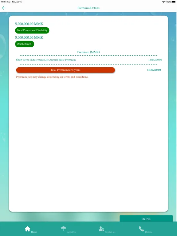 صور EFI Life Insurance iPad 